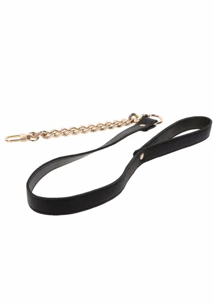 TABOOM Dona Statement Collar & Leash Rose Gold Vegan Leather Set
