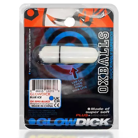 Oxballs Glowdick Blue Ice LED Light Anatomical Silicone Ring
