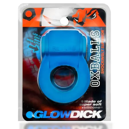 Oxballs Glowdick Blue Ice LED Light Anatomical Silicone Ring