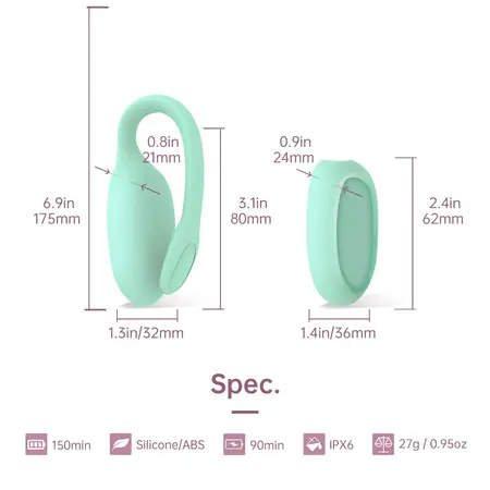 Magic Motion FitCute Smart Kegel Trainer, App-Controlled, Pink, 85mm