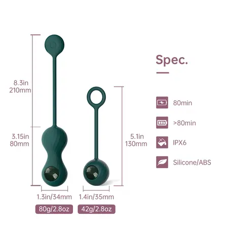 Magic Motion Crystal Duo Smart Kegel Trainer Set with App Control & Weights