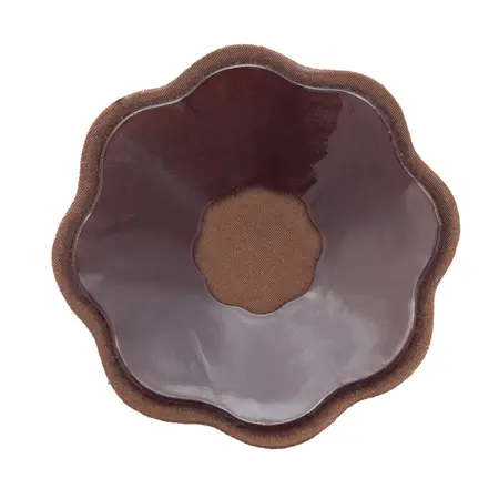 Bye Bra Fabric Nipple Covers Brown One-Size - Reusable & Water Resistant