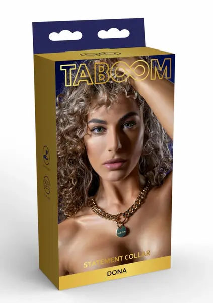 TABOOM Dona Statement Collar Rose Gold Metal Adjustable Design