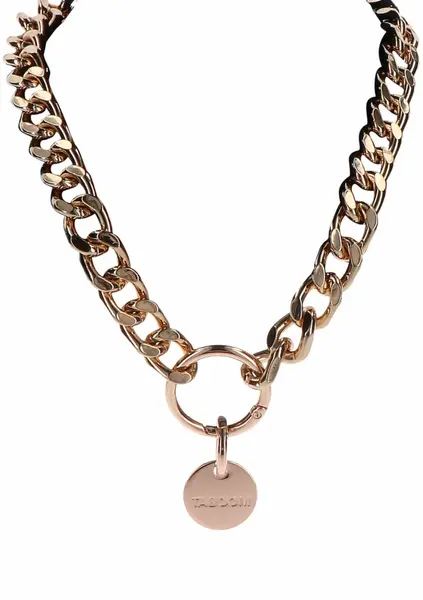 TABOOM Dona Statement Collar Rose Gold Metal Adjustable Design