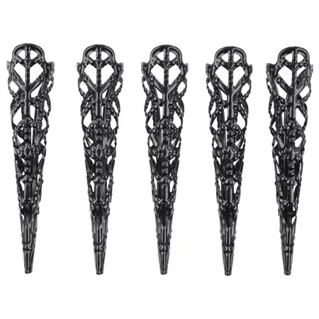 Sportsheets Sensory Fingertips Black - Set of 5, Nickel-Free Alloy