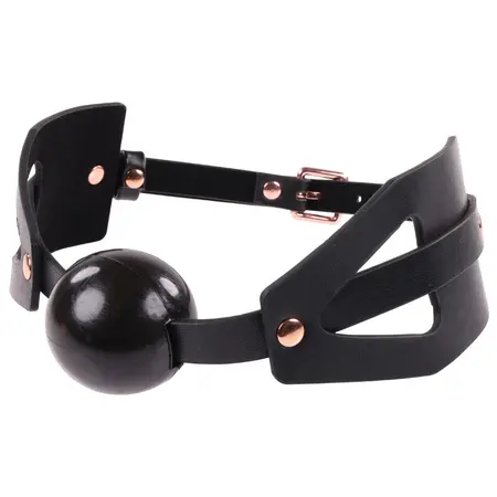 Sportsheets S&M Brat Adjustable Ball Gag - Soft Silicone, Black-Pink