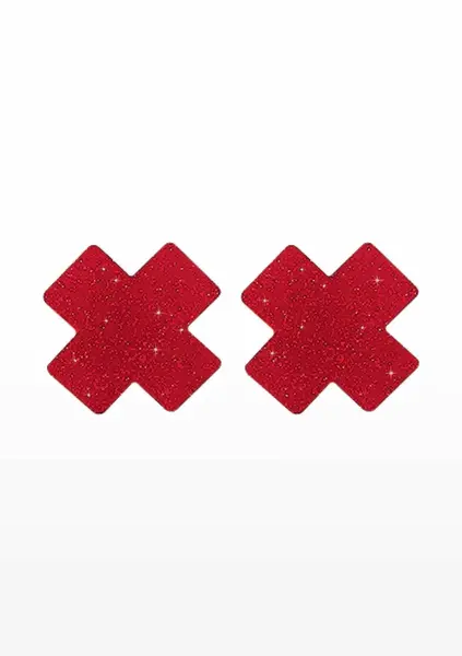 TABOOM Nipple X Covers Black - Reusable Cross-Shaped Adhesive Pads