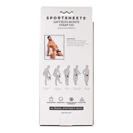 Sportsheets Saffron Monte Adjustable Intimate Harness Red Faux Leather