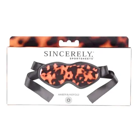 Sportsheets Amber Blindfold Satin Ties Luxury Finish Adjustable Fit