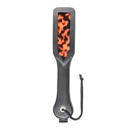 Sportsheets Amber Spanker Gold-Tortoiseshell Impact Paddle, Rigid Handle