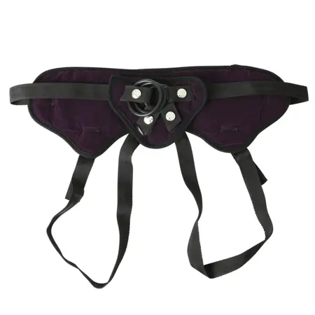 Sportsheets Lush Adjustable Harness with Interchangeable O-Rings, Black