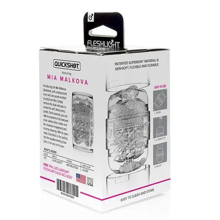 Fleshlight Quickshot Mia Malkova Compact Intimate System Transparent