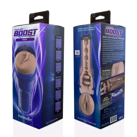 Fleshlight Boost Bang Light Medium Intimate Device Blue Case 24.75cm