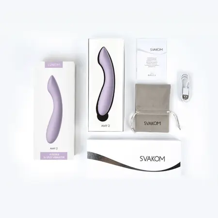 Svakom Amy 2 Light Purple - Compact Vibrating Device with Flat-Press Head