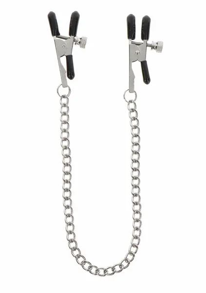 TABOOM Adjustable Clamps with Chain - Precision Tension System, Silver