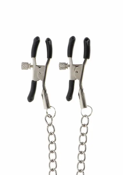 TABOOM Adjustable Clamps with Chain - Precision Tension System, Silver