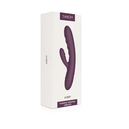 Svakom Avery Intimate Thrusting Device Dual Motor Lilac Silicone