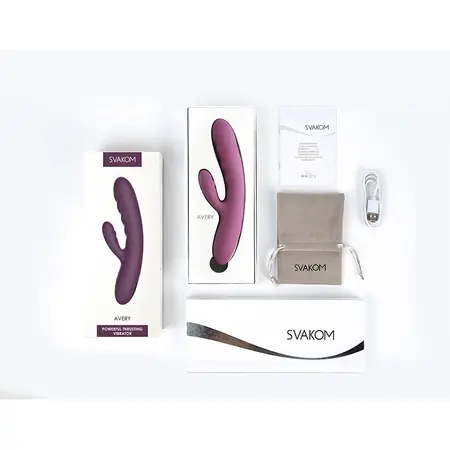 Svakom Avery Intimate Thrusting Device Dual Motor Lilac Silicone