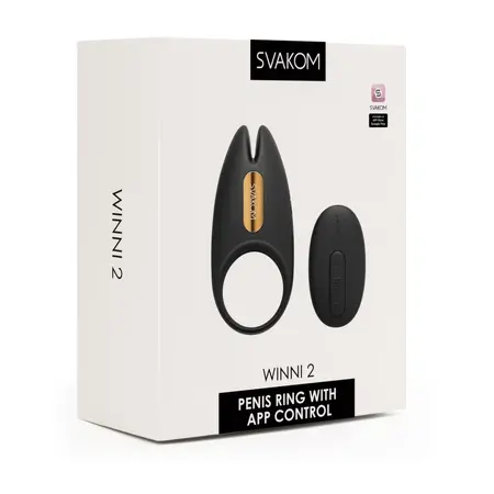 SVAKOM Winni 2 App-Controlled Silicone Intimate Ring Waterproof Black