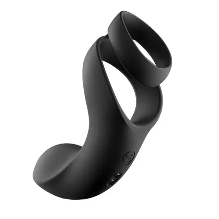 Svakom Benedict Dual Ring Rechargeable Perineal Massage System, Black