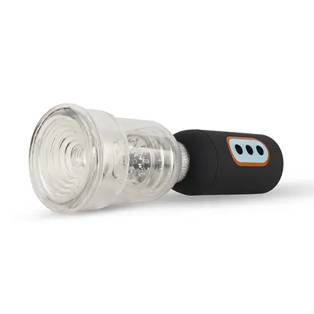 CRUIZR CS07 Advanced Vibrating Intimate Pump - 5 Modes, Transparent, 24.1cm