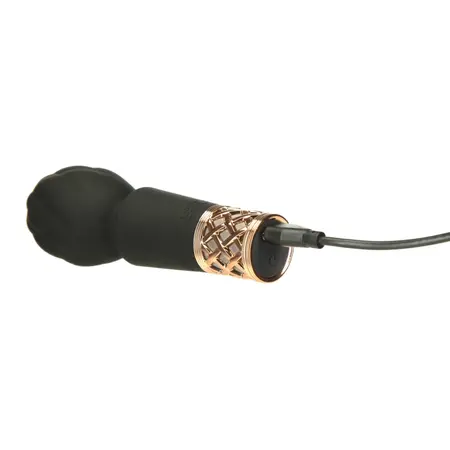 Pillow Talk Secrets Pleasure Wand Black - Compact Flexible Massager