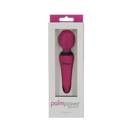 PalmPower Groove Mini Wand Fuchsia - Compact USB Rechargeable Massager