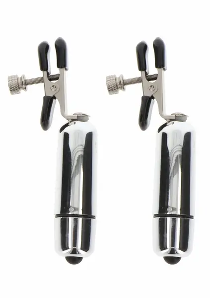 TABOOM Adjustable Vibrating Clamps Black - Multi-Speed Stimulation System