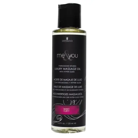 Sensuva Me & You Berry Flirty Massage Oil 125ml - Long-lasting Formula