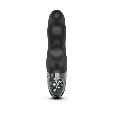 Mystim Hop Hop Bob eStim Black - Dual-Function Vibrator, 16.5 cm