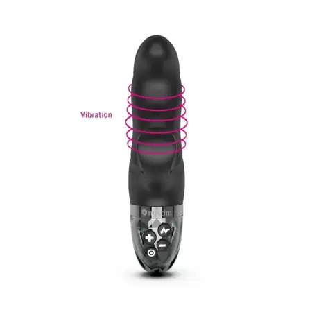 Mystim Hop Hop Bob eStim Black - Dual-Function Vibrator, 16.5 cm