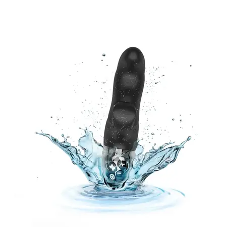 Mystim Hop Hop Bob eStim Black - Dual-Function Vibrator, 16.5 cm