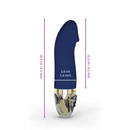 Mystim Real Deal Neal Blue - Anatomical Intimate Silicone Device, Large