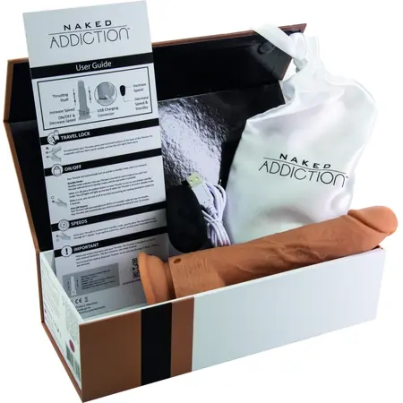 Naked Addiction Thrusting Model 23 cm Caramel Remote-Controlled Silicone