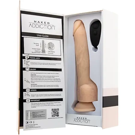 Naked Addiction Thrusting Machine 23cm Vanilla Remote-Controlled Silicone