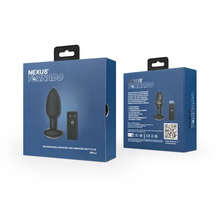 Nexus Tornado Black - Compact Rotating Intimate Wellness Device, USB