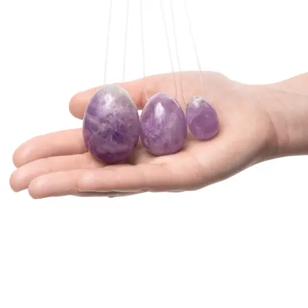 La Gemmes Pure Amethyst Yoni Egg S - Natural Crystal, 3x2.5cm