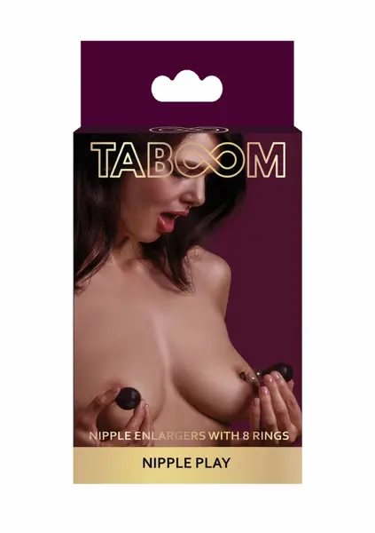 TABOOM Nipple Enlargers Set with 8 Adjustable Rings - Transparent