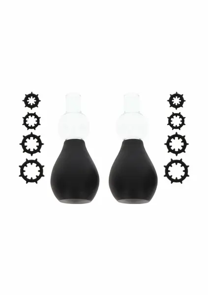 TABOOM Nipple Enlargers Set with 8 Adjustable Rings - Transparent