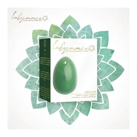 La Gemmes Jade Egg M - Medium Natural Jade Wellness Stone 4x3cm