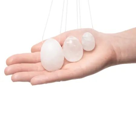 La Gemmes Yoni Egg Clear Quartz L - Natural Crystal Wellness Trainer 5cm