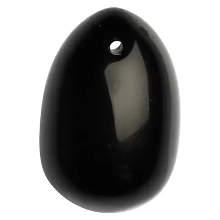 La Gemmes Black Obsidian Egg L - Natural Stone Pelvic Floor Trainer 5x3.5cm