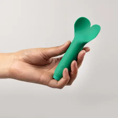 Je Joue Amour Green Heart-Shaped Bullet Massager, USB Rechargeable