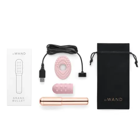 Le Wand Grand Bullet Rose Gold - Compact Vibrating Massager USB