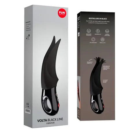 Fun Factory Volta G5 Black - Dual-Tip Vibrating System, Waterproof, 19 cm