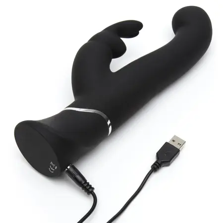Happy Rabbit G-Spot Stroker Black - Silicone Rechargeable Intimate Machine