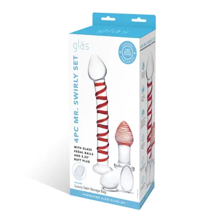 Glas Mr. Swirly 4-Piece Glass Set - Versatile Intimate Wellness Kit