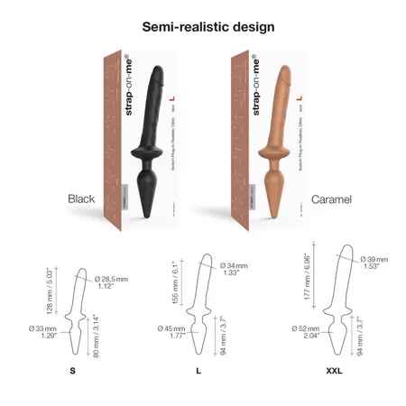 Strap-On-Me Switch Plug-in Caramel S - Versatile Intimate System, Silicone
