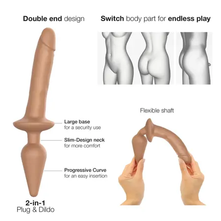 Strap-On-Me Switch Plug-in Caramel S - Versatile Intimate System, Silicone