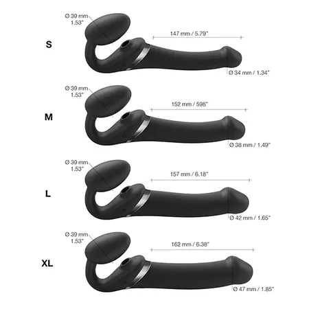 Strap-On-Me Multi Orgasm Intimate System Black Size S